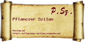 Pflanczer Szilas névjegykártya